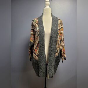 Debut Gray Boho Aztec Cardigan Size M/L